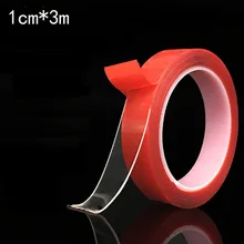 Красный прозрачный силиконовый двухсторонний скотч стикер для автомобиля стикер s высокая прочность без следов клейкая наклейка авто товары для жизни