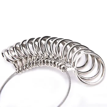 

14 pcs new Ring Sizer Finger Sizing Measuring Stick Metal Ring Mandrel US Size 0-13 New Arrival