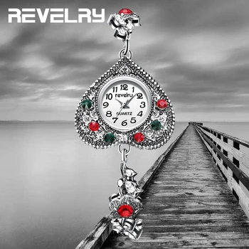 

Women Watch Fashion Heart Dial Antique Silver Bracelet Jewelry Watches Quartz Watch Clock Women Relogio Feminino Reloj Mujer