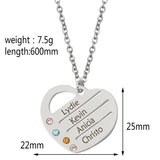 Personalized Love Links Family Necklace