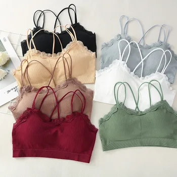 

SP&CITY Back Cross Seamless Bandeau Bras Simple Solid Sexy Chest Tops Wire Free Brassiere Women Lingerie Bralette Tank Top Tube