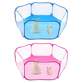 

NewSmall animal cage tent breathable transparent pet game fence flip type outdoor indoor exercise fence portable code fence