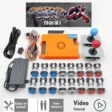2 Speler Originele Pandora Box Cx Kit Kopie Sanwa Joystick, chrome Led Drukknop Voor Diy Arcade Machine Thuis Kabinet Met Handleiding
