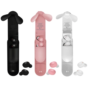 

LED Flashlight fan 4 in 1 Headphones Bluetooth Headset TWS Wireless Earbuds HD Stereo Noise Reduction LED Power Display Earphone