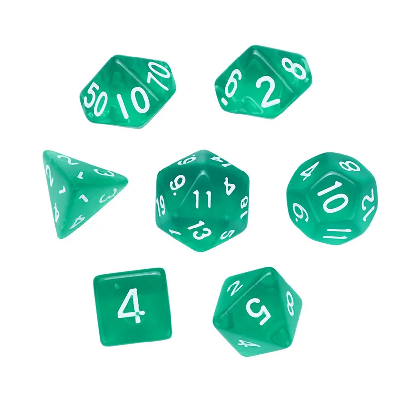 7Pcs game dnd dice sets polyhedron D20 acrylic dice entertainment happy freaky dice dados poliedricos dados de rpg 30A20 (5)