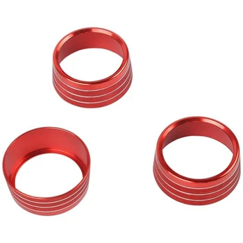

3Pcs Interior Accessories for Jeep Renegade 2018 2019 Air Conditioning o CD Adjustment Button Decoration Ring
