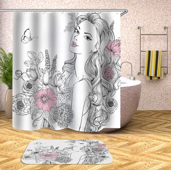 

New Style 2020 Digital Printing Waterproof Shower Curtain
