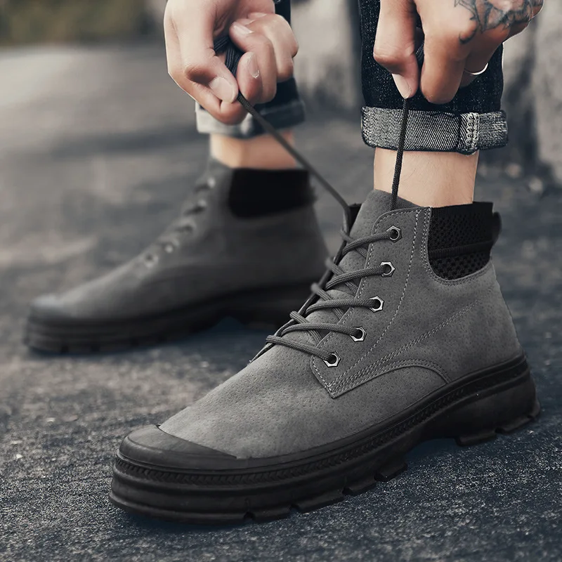 

2019 Autumn And Winter New Style Pigskin England Martin Boots Tube Classic Leather Boot Casual Shoes Men's Shoes