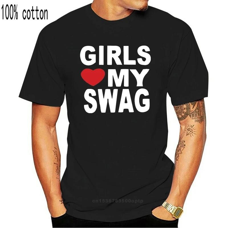 Футболки с надписью LOVE MY SWAG для девочек Мужская футболка мужские рубашки