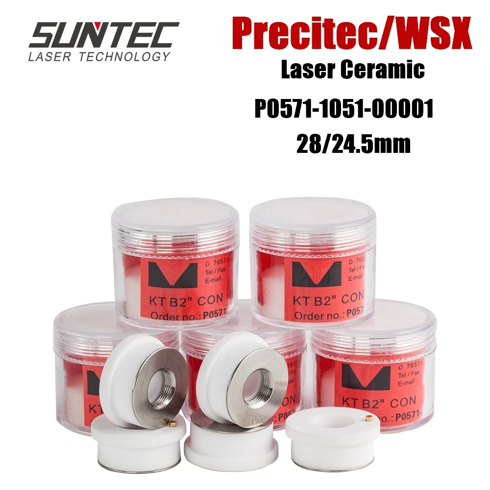 Suntec 28/32mm Precitec/WSX/Raytools ceramic laser nozzle holder ceramic part for Fiber Laser Cutting Machines