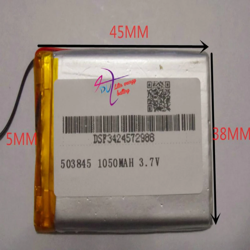 best battery brand Size 503845 3.7V 1050mah Lithium polymer Battery with Protection Board For GPS Bluetooth Digital Product Free