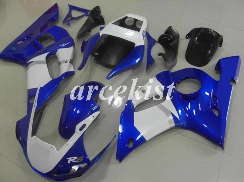 Новинка из АБС-пластика для мотоцикла обтекатели комплект подходит для Yamaha YZF-R6 98 99 00 01 02 R6 1998 1999 2000 2001 2002 тела комплект синего цвета