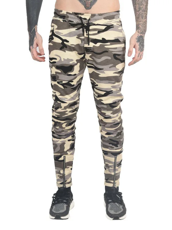 

2018 Ouma New Style Camouflage Casual Pants Closing Foot Zipper Elastic Waist of Trousers Gymnastic Pants K40