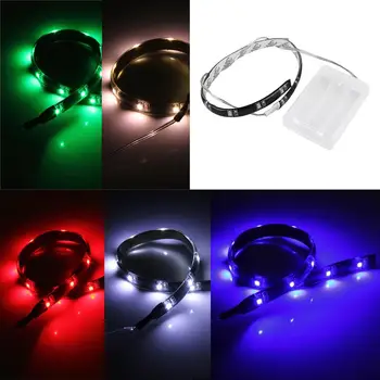 

30CM 5V 12LED SMD Flexible Strip String Light w/Battery Box Waterproof