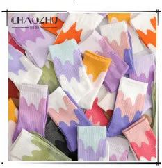 CHAOZHU Classic New Loose Socks Women 200 Needles Cotton Knitting Rib Solid Colors 14 Kinds of 4 Seasons Basic Daily Women Socks