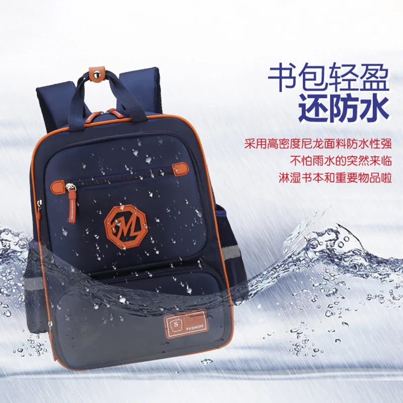 

British Style Schoolbag for Elementary School Students 1-3-6 Grade GIRL'S And BOY'S Children 6-12-Year-Old Burden Relieving Wate