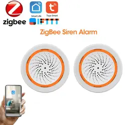 Tuya – sirène intelligente Zigbee NEO, alarme intégrée, fonctionne avec TUYA Smart Zigbee Gateway 