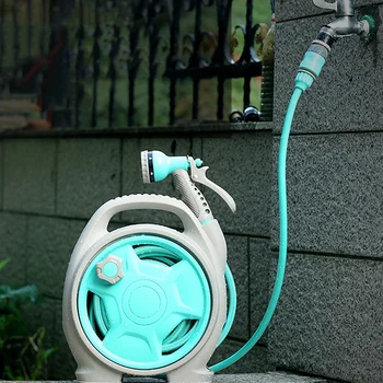 

Mini Portable Garden Hose Hose Reel Watering Multi-Function Head Gardening Garden Reel Handle for Car Wash