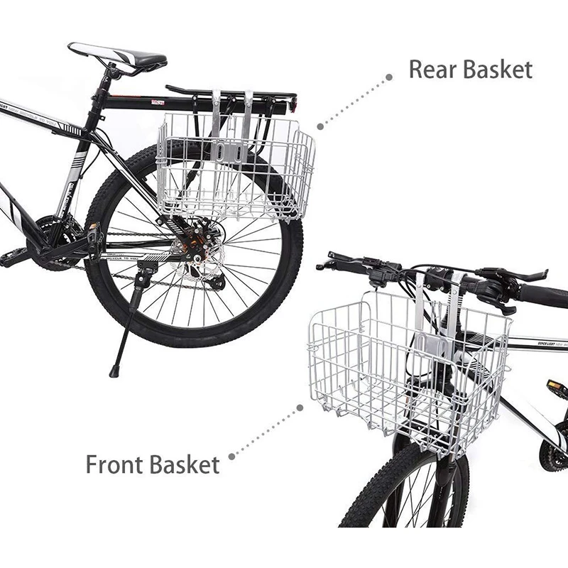 Складная задняя велосипедная корзина, сетчатая Складная съемная передняя сумка, задняя подвесная велосипедная корзина, велосипедная сумка, горный велосипед Acces