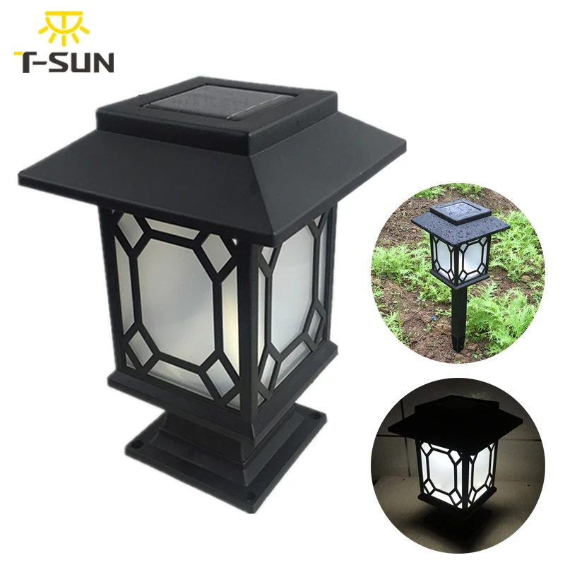 

Solar Light Fence Light Ground Plug Light Dual Purpose Lantern Lawn Lamps Outdoor Garden Solar Spotlight Pathway Landscape Retro
