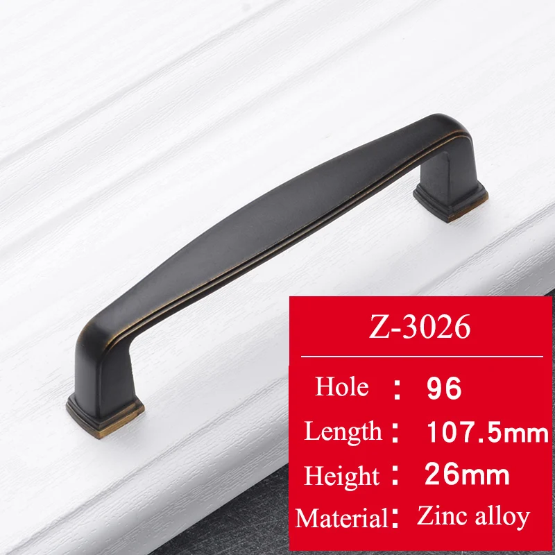 Z 3026 96 Цинковый сплав/ручки шкафа шкаф кухонный шкаф ручки для выдвижных ящиков дверное оборудование для обработки мебели - Цвет: Z 3026 96