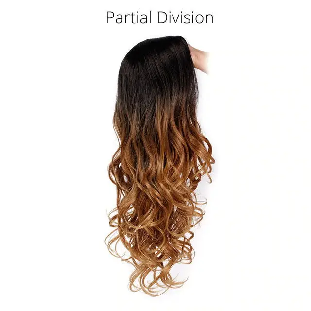 I's a wig Ombre Brown Wig Long Wavy Synthetic Wigs for Women Blonde Gray White Black Red Wig Glueless Hair can be Cosplay - Цвет: PF-R2-27-30