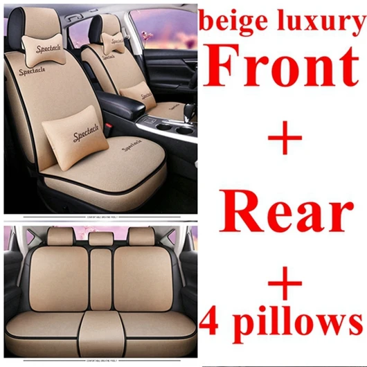beige luxury Передняя+ задняя 5 машинные места сиденья для Toyota Corolla Yaris Pruis Hilux FJ Cruiser Crown LC Prado Venza Zelas Vios Auris Matrix - Название цвета: beige luxury