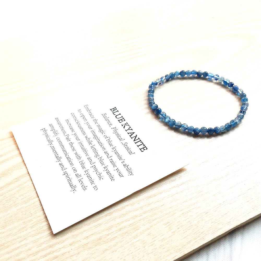 Ruberthen AAA класс BlueKyanite браслет высокое качество натуральный браслет с драгоценным камнем мини драгоценный камень Йога Энергетический Браслет
