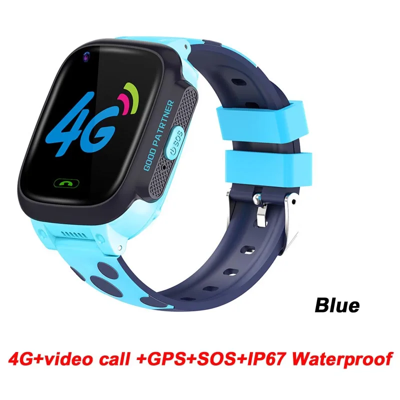 Greentiger 4G умные часы Детские видео звонки gps wifi SOS Y95 Детские умные часы камера часы трекер IP67 Водонепроницаемый VS A36E Q90 - Цвет: blue