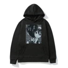 

Anime Omori Cartoon Pictures Printed Sweatshirt Man Cosplay Clothe Casual Street for Men and Women Autumn Popular Black Hoodie