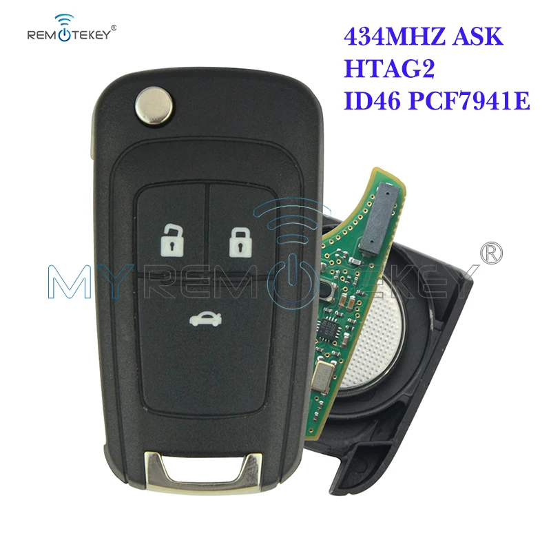 

Remtekey Flip remote key for Chevrolet Aveo Cruze Orlando 2008 2009 2010 2011 2012 HU100 434Mhz electronic 46 Chip 3 button