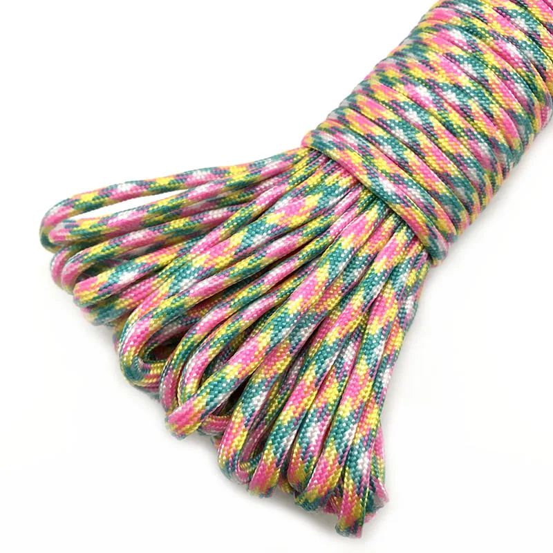 Vibrant Multicolor 550 Paracord Type III - 100FT/50FT Survival Cord Kit Wholesale