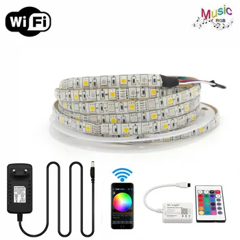 

LED Cabinet light Kitchen lamp led Strip 5050 RGBWW RGBW Smart WiFi Alexa For Closet Bedroom Home Decoration Night light 1m 2m