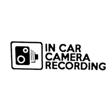 Autocollant de caméra de voiture pour enregistrement, autocollant de fenêtre de voiture, drôle, Cctv Hd, accessoires de tableau de bord de voiture