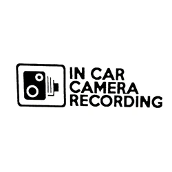 Sticker car In Car Camera Recording Car Sticker Decal Window Funny Bumper Cctv Hd Cam Dash Car Accessories