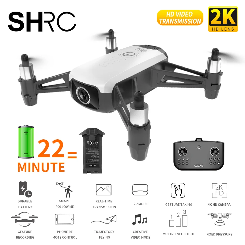 SHRC WIFI FPV Дрон с камерой HD 1080P Квадрокоптер Rc вертолет складной высоты удержание