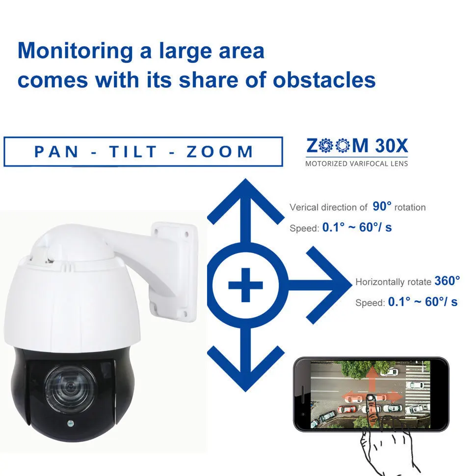  8CH NVR POE Kit H.265 System 4TH HDD CCTV Security 5MP PTZ IP Camera Outdoor Onvif 30X ZOOM Waterpr