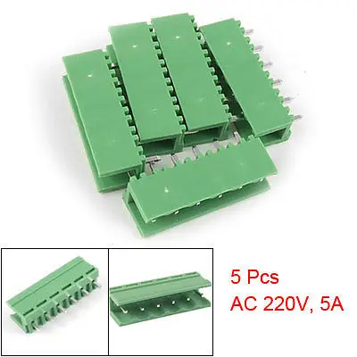 

5 Pcs 5.08mm Pitch 6P Straight Pin PCB Terminal Block 5A