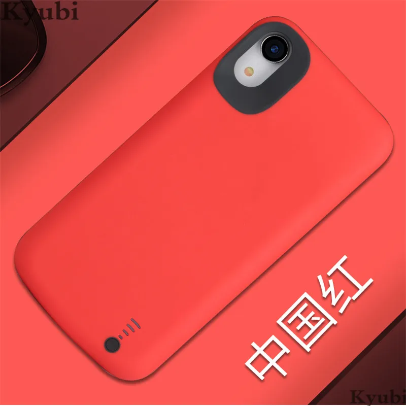 

6000mah high capacity battery charger case for iphone xr xs max external portable wireless charging cover for iphone xr xs max