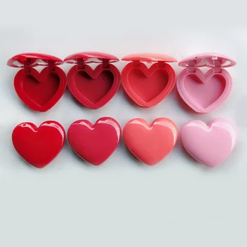 

4PCS Lovely Heart Shape Empty Bottle Balm Case Shadow Container for Cosmetics Lip Balm Blusher