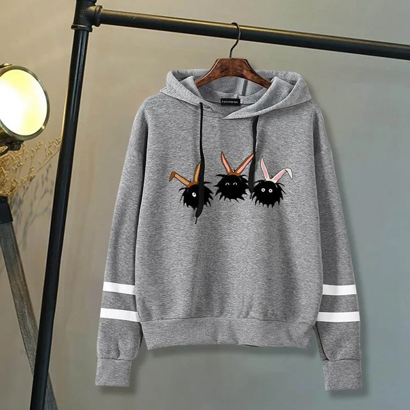 Ghibli Fairydust Kawaii Harajuku Толстовка для женщин милый забавный мультфильм аниме кофты 90s Графический Hoody Femal