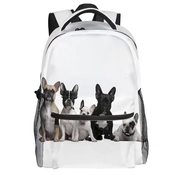 

French Bulldog Backpack College Students Wear Resistance Laptop Backpack Book Bag Casual Sports Bags School Bag