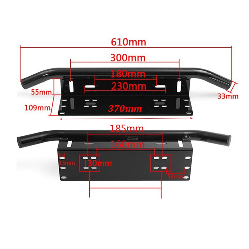 24 дюйма Универсальный Автомобильный бычок бар переднего бампера номерной знак светодиодный светильник бар Монтажный кронштейн держатель для автомобиля номерной знак стенд