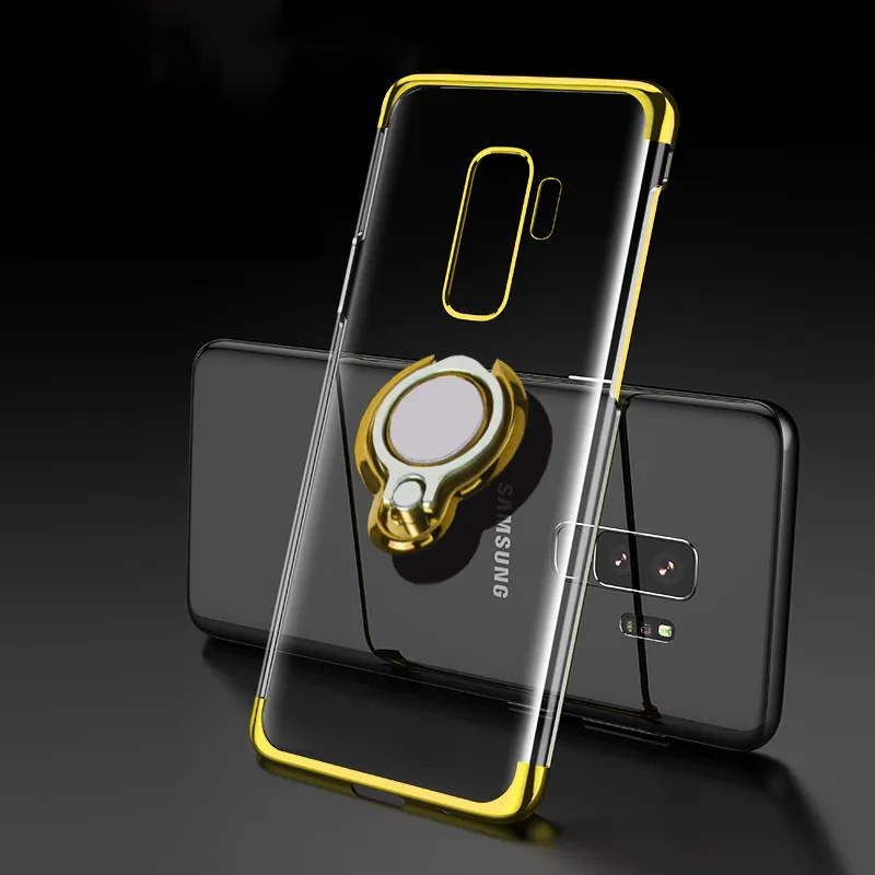 Автомобильный магнитный держатель чехол для samsung Galaxy A50 A7 A9 A30 A40 A60 A70 S10 S9 S8 J4 J6 Plus прозрачный чехол с кольцом-держателем Coque - Цвет: jin