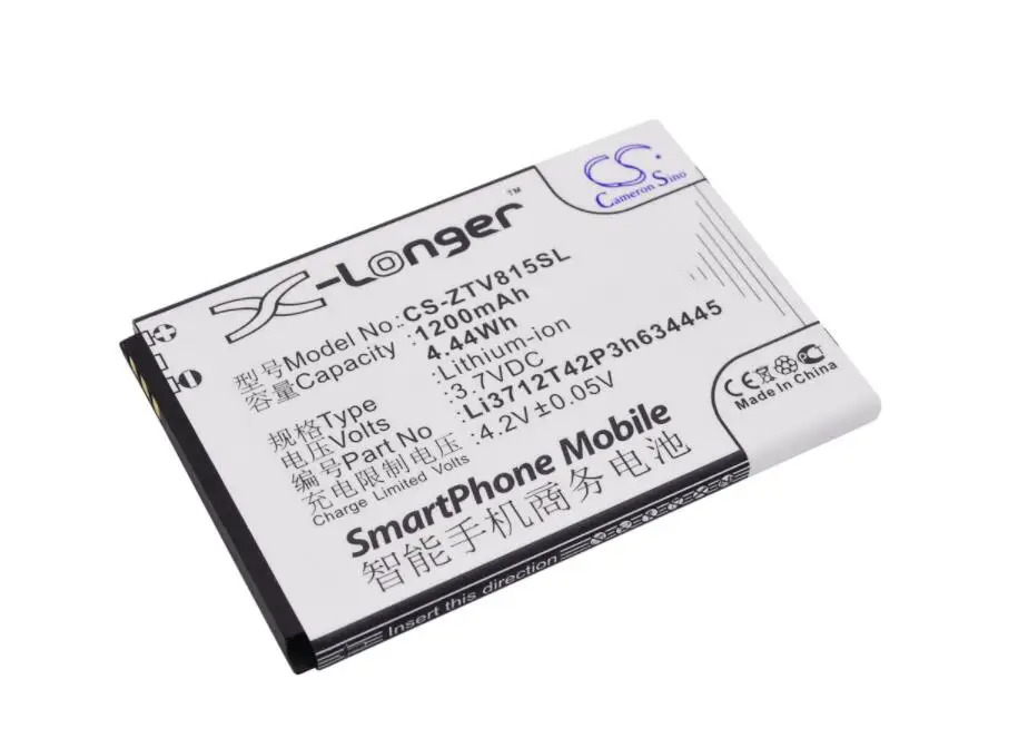 Cameron sino1200mah Аккумулятор для AMAZING A4C для zte Blade C320 V815W Li3712T42P3h634445 мобильный, Смартфон батарея