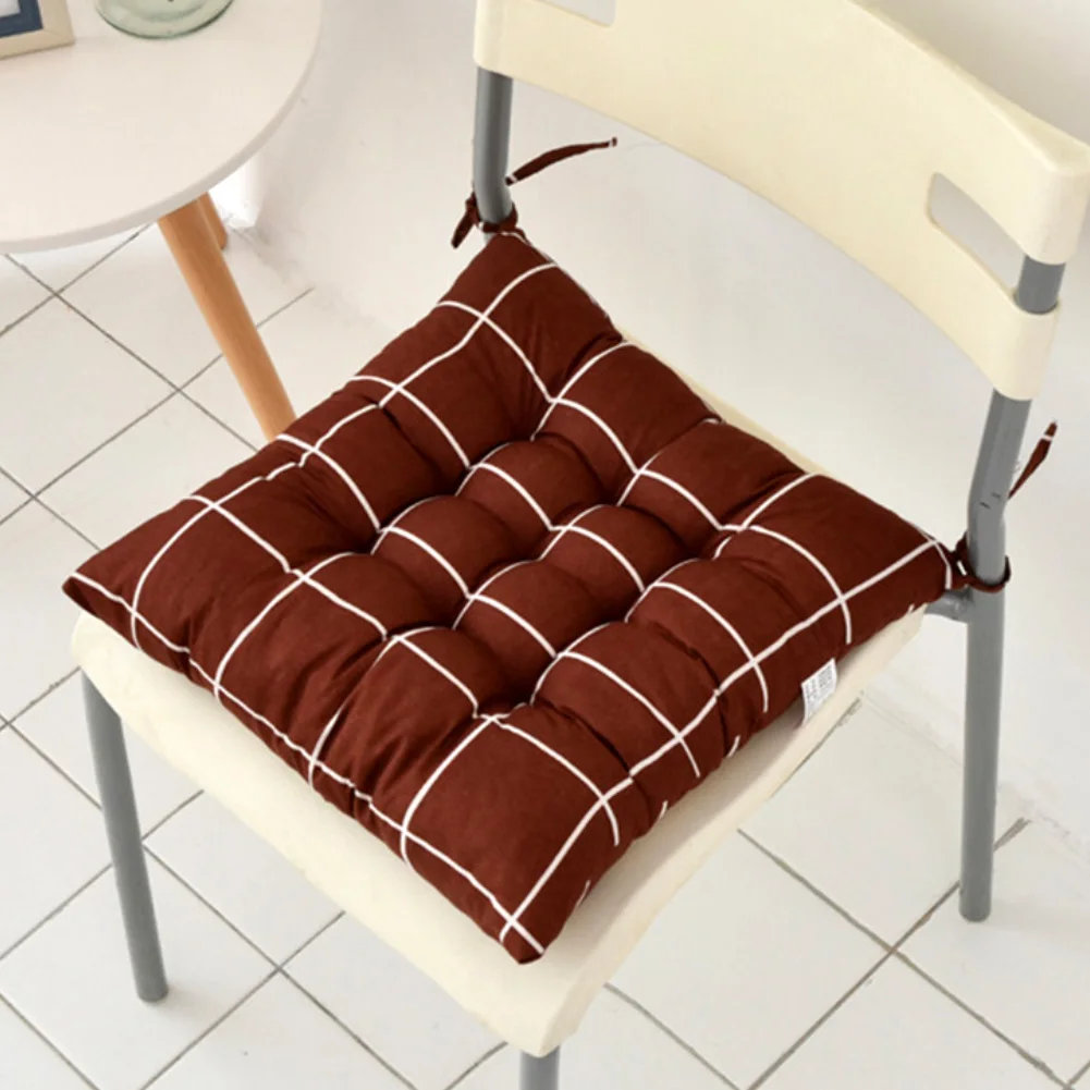 40x40 см мягкая квадратная полосатая подушка для сиденья, Подушка для спины, подушка для стула, подушка для автомобиля, подушка для дома и офиса