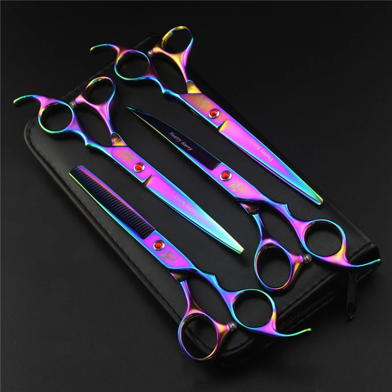 4Pcs-set-7-Inch-Pet-Dog-Grooming-Scissors-for-Dogs-Straight-Thinning-Curved-Professional-Hairdressing-Scissors (1)