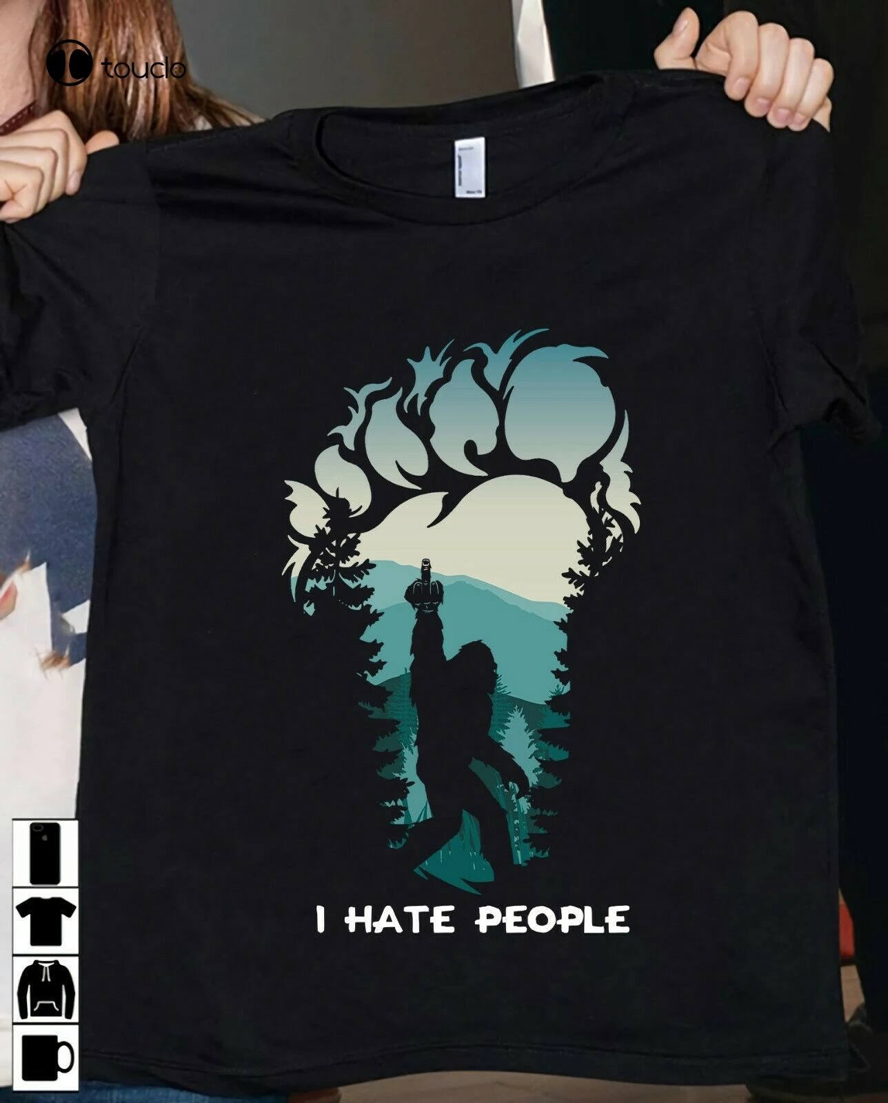 bigfoot middle finger shirt