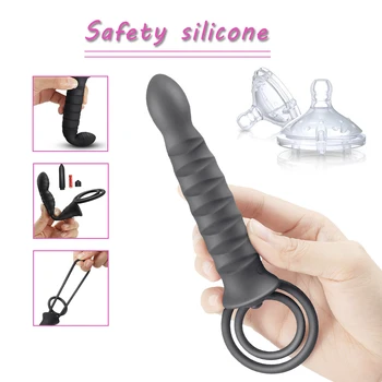 Double Penetration Dildo Vibrator, 10 mode Vibrator For Men Strap On Penis Vagina Plug Adult Sex Toys For Couples 3