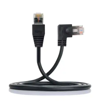 

Cat6 RJ45 8P8C STP Lan Ethernet Network Patch Right Angled 90 Degree Male to Straight Male Cable 50cm
